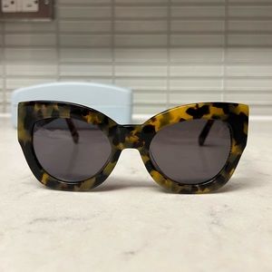 Karen Walker tortoise shell sunglasses with case